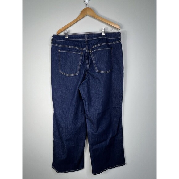 NWT Old Navy WOW Wide Leg Jeans Womens Sz 20 Blue Dark Wash High Rise - Picture 3 of 7